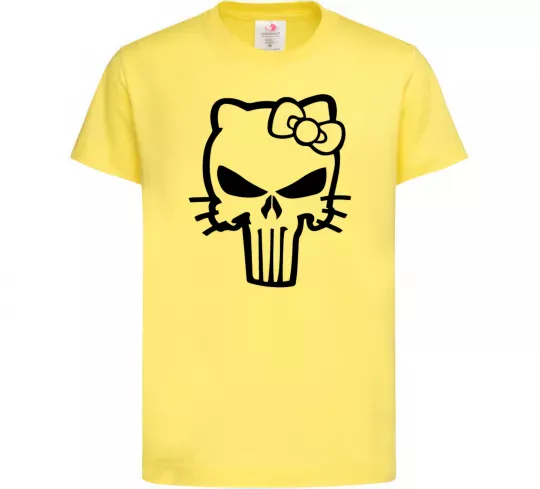 Детская футболка Hello kitty Punisher Лимонный фото