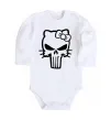 Дитячий бодік Hello kitty Punisher Білий фото
