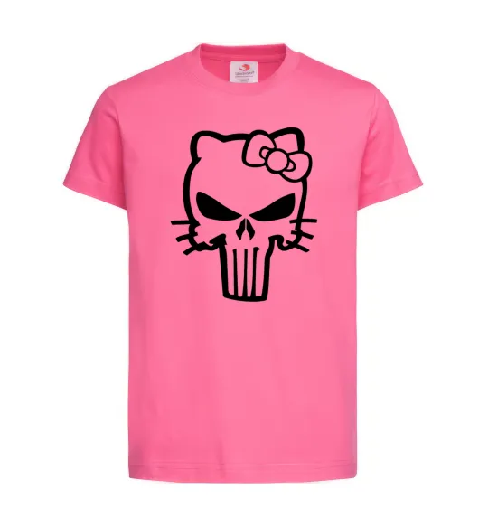 Детская футболка Hello kitty Punisher Ярко-розовый фото