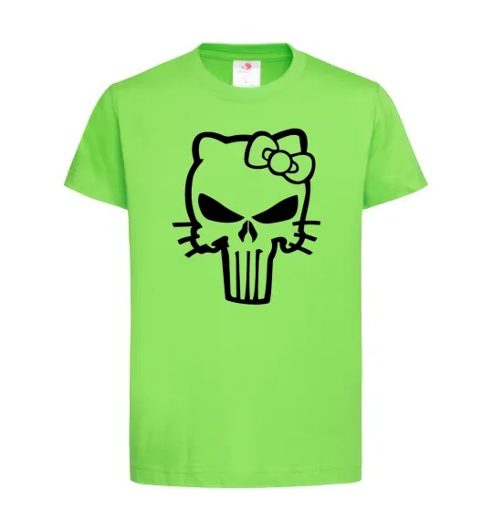 Детская футболка Hello kitty Punisher Лаймовый фото