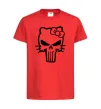 Детская футболка Hello kitty Punisher Красный фото