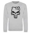 Свитшот Hello kitty Punisher Серый меланж фото