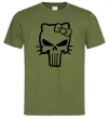 Чоловіча футболка Hello kitty Punisher Оливковий фото