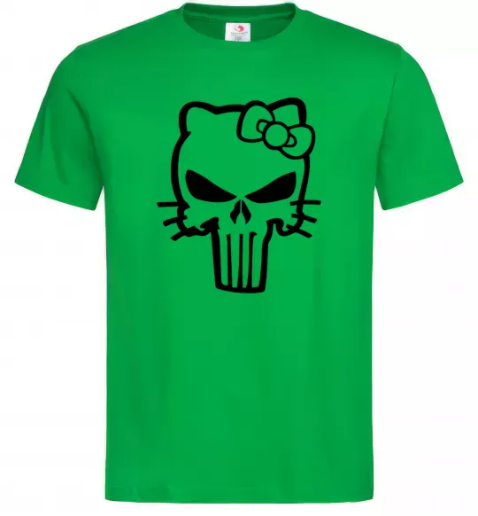 Чоловіча футболка Hello kitty Punisher Зелений фото