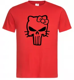 Мужская футболка Hello kitty Punisher Красный фото