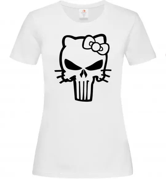 Жіноча футболка Hello kitty Punisher Білий фото