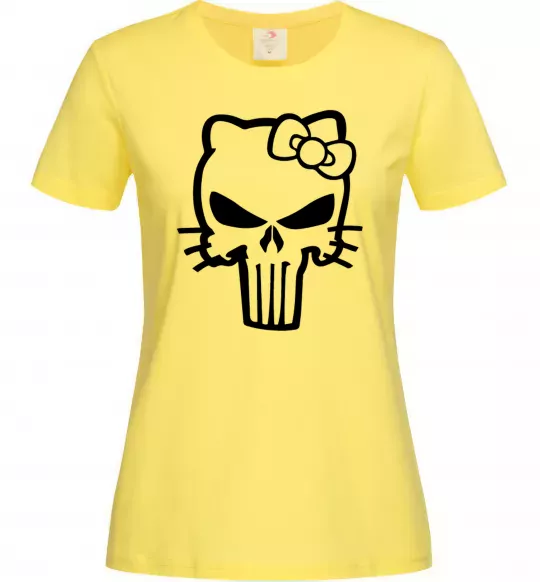 Жіноча футболка Hello kitty Punisher Лимонний фото
