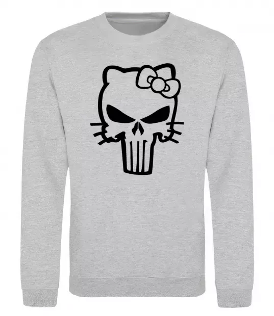 Свитшот Hello kitty Punisher Серый меланж фото