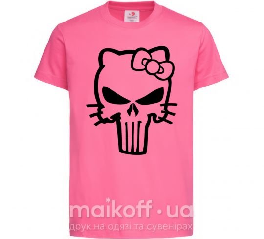 Дитяча футболка Hello kitty Punisher Яскраво-рожевий фото