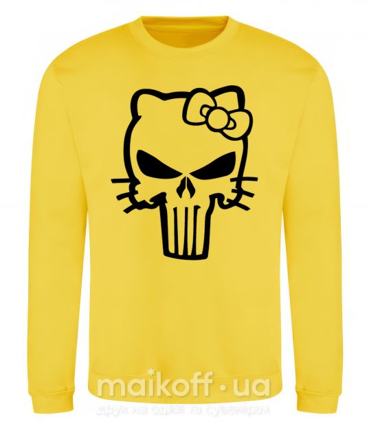 Світшот Hello kitty Punisher Сонячно жовтий фото
