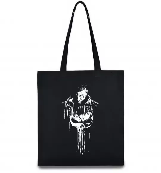 Эко-сумка Punisher white Черный фото