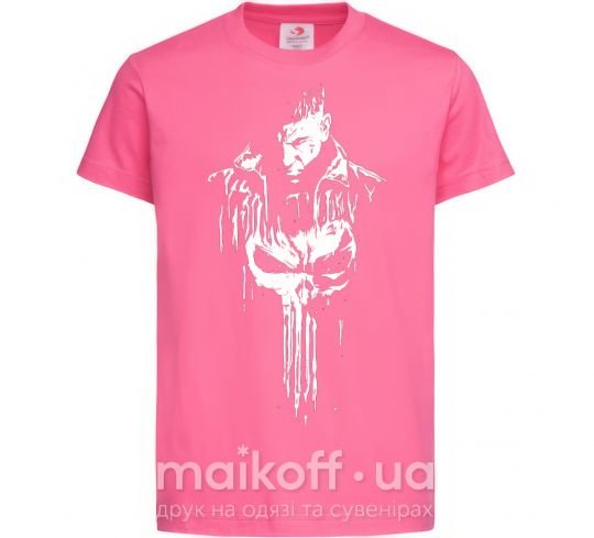Детская футболка Punisher white Ярко-розовый фото