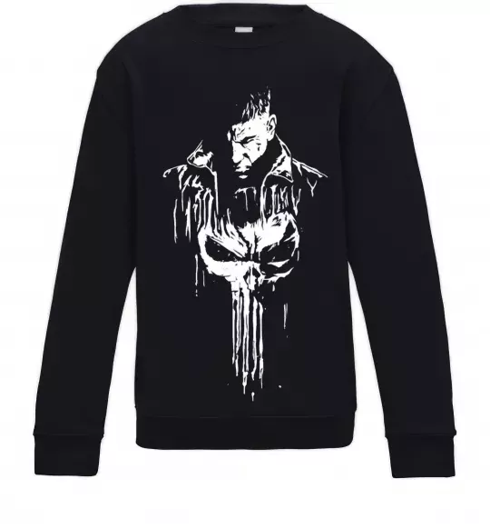 Дитячий світшот Punisher white Чорний фото