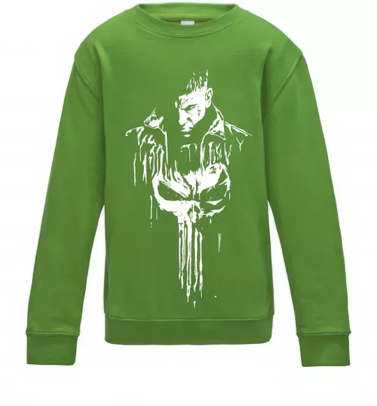 Дитячий світшот Punisher white Лаймовий фото