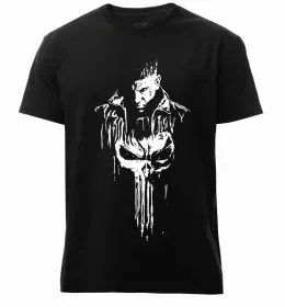 Мужская премиум футболка Punisher card Белый фото