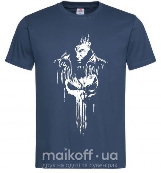 Мужская футболка Punisher white Темно-синий фото