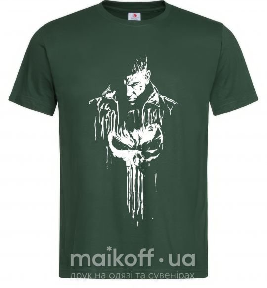 Мужская футболка Punisher white Темно-зеленый фото