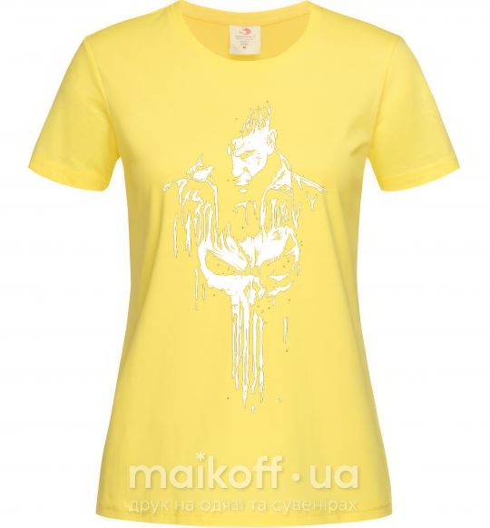Женская футболка Punisher white Лимонный фото