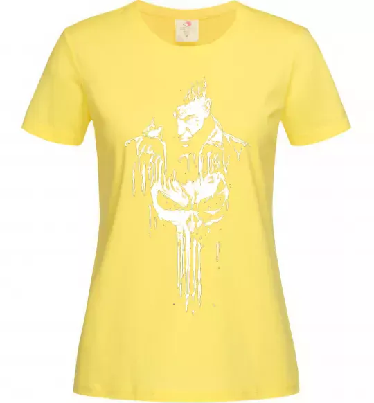 Женская футболка Punisher white Лимонный фото