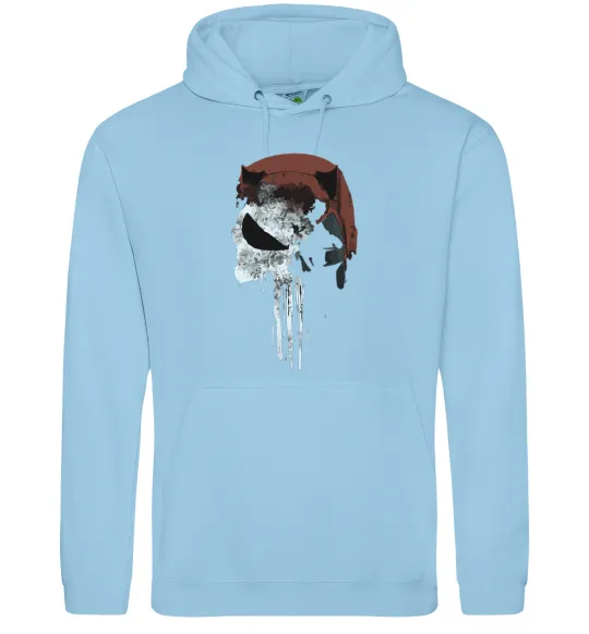 Мужская толстовка (худи) Punisher red Голубой фото