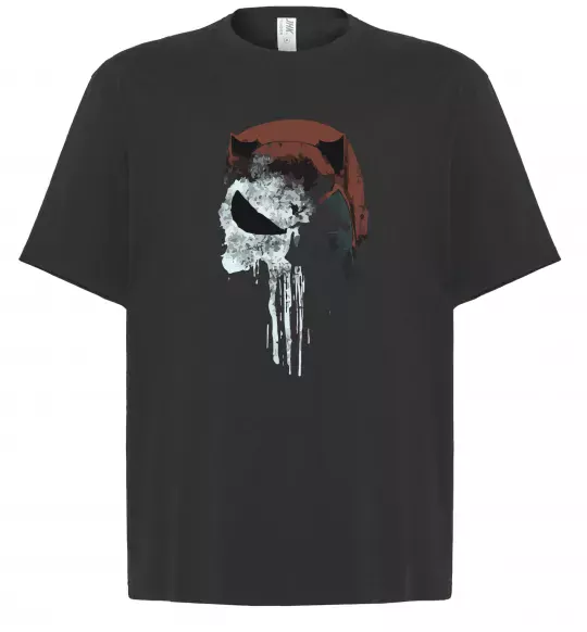 Футболка Оверсайз Punisher red Черный фото