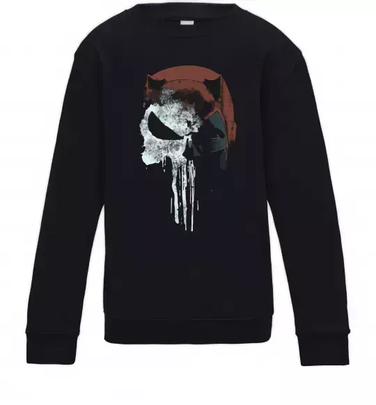 Детский Свитшот Punisher red Черный фото