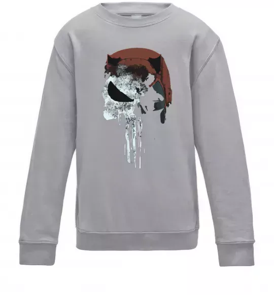 Детский Свитшот Punisher red Серый меланж фото