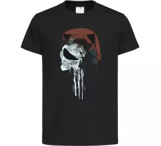 Детская футболка Punisher red Черный фото