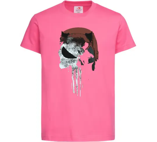 Детская футболка Punisher red Ярко-розовый фото
