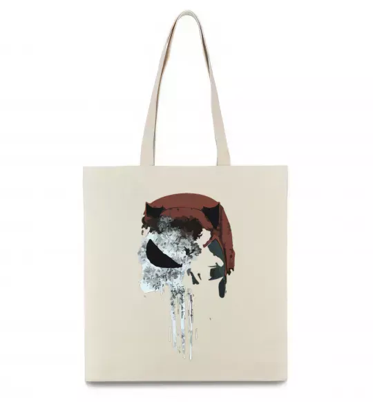 Эко-сумка Punisher red Бежевый фото
