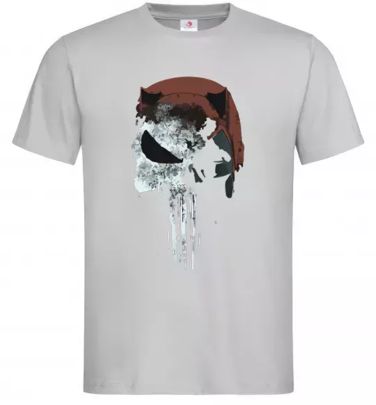 Мужская футболка Punisher red Серый фото