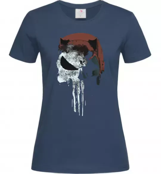 Жіноча футболка Punisher red Темно-синій фото