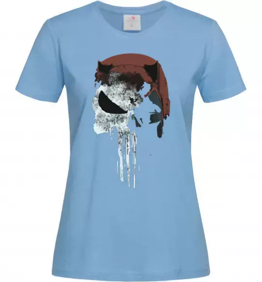 Жіноча футболка Punisher red Блакитний фото