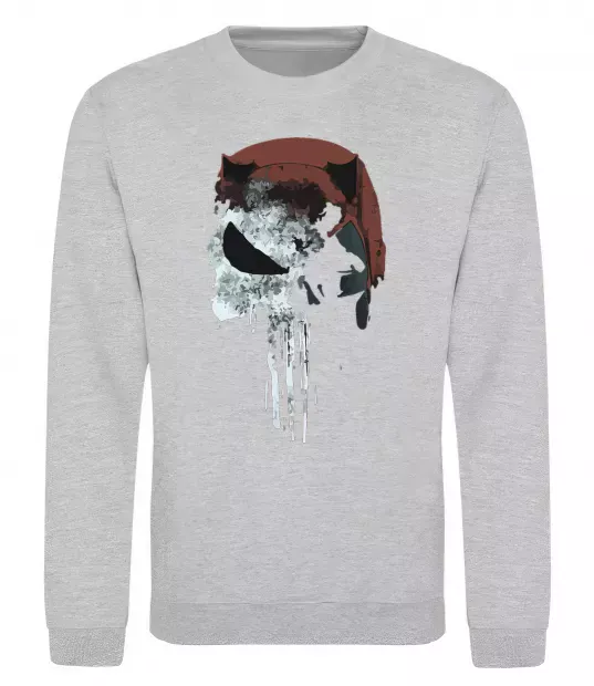 Світшот Punisher red Сірий меланж фото