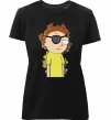 Жіноча преміум футболка Evil Morty Чорний фото