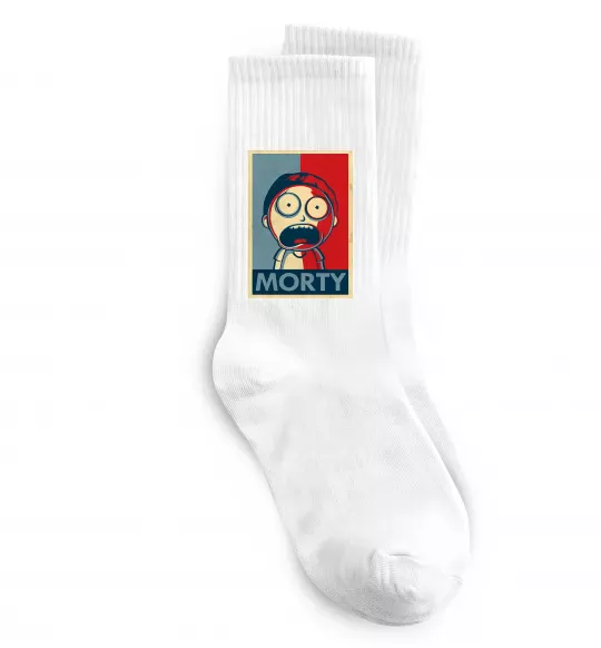 Носки Морті арт Белый фото
