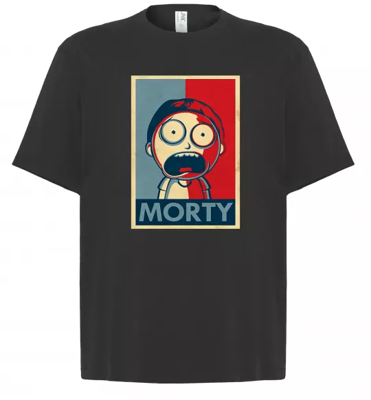 Футболка Оверсайз Морті арт Чорний фото