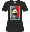 Женская футболка Морті арт Черный Женская футболка Морті арт Черный фото