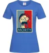 Женская футболка Морті арт Ярко-синий Женская футболка Морті арт Ярко-синий фото
