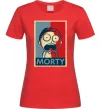 Женская футболка Морті арт Красный Женская футболка Морті арт Красный фото