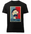 Чоловіча преміум футболка Морті арт Чорний фото