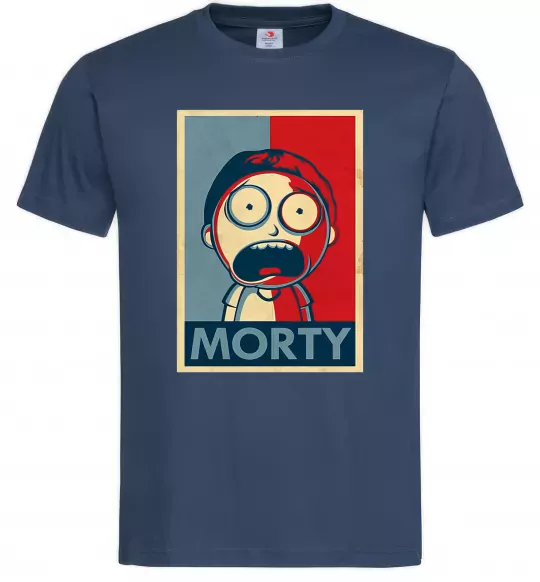 Чоловіча футболка Морті арт Темно-синій фото