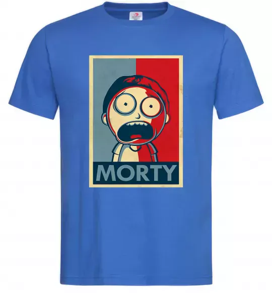 Чоловіча футболка Морті арт Яскраво-синій фото