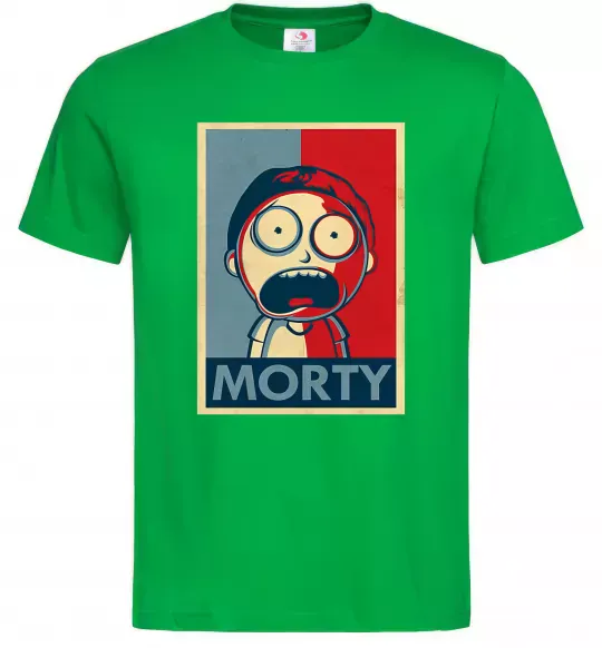Чоловіча футболка Морті арт Зелений фото