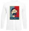 Лонгслив Морті арт Белый фото