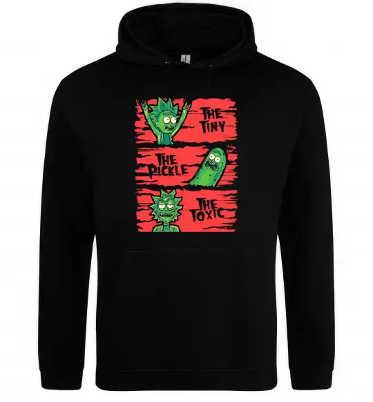 Мужская толстовка (худи) The tiny the pickle the toxic Черный фото