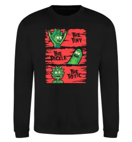 Свитшот Pickle Rick Серый меланж фото