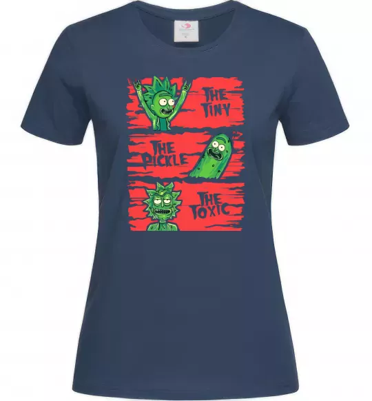 Жіноча футболка The tiny the pickle the toxic Темно-синій фото