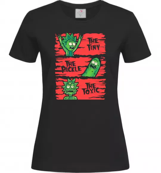 Жіноча футболка The tiny the pickle the toxic Чорний фото
