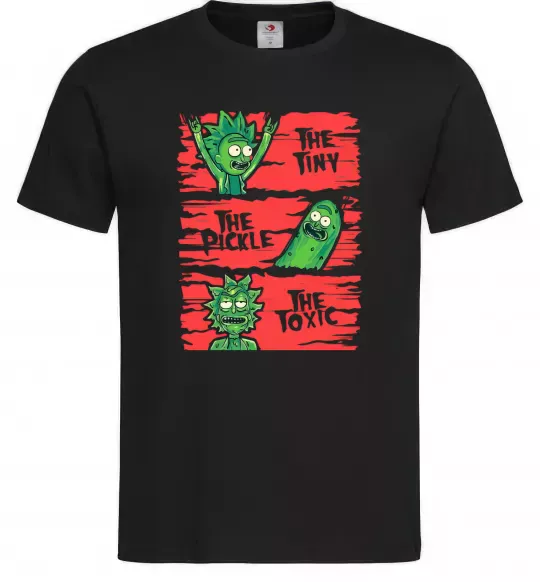 Мужская футболка The tiny the pickle the toxic Черный фото